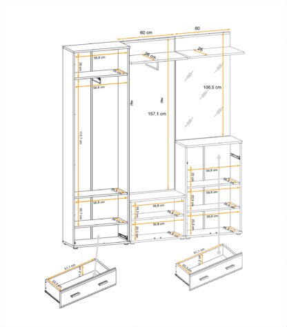 ASM Möbel Kleiderschrank Armario VII – Bild 7