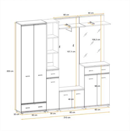 ASM Möbel Kleiderschrank Armario VIII – Bild 9