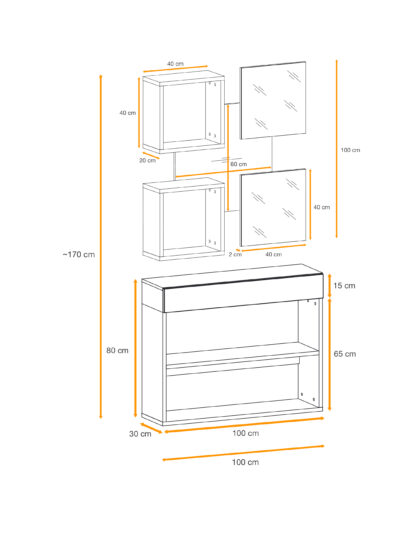 ASM Möbel Wandschrank Easy IV – Bild 2