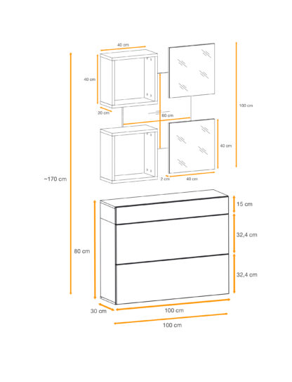 ASM Möbel Wandmodul Easy V – Bild 2