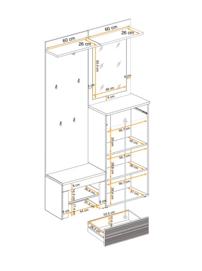 ASM Möbel Wandmodul Gustavo VII – Bild 6