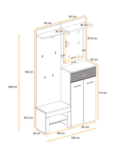 ASM Möbel Wandmodul Gustavo VII – Bild 7