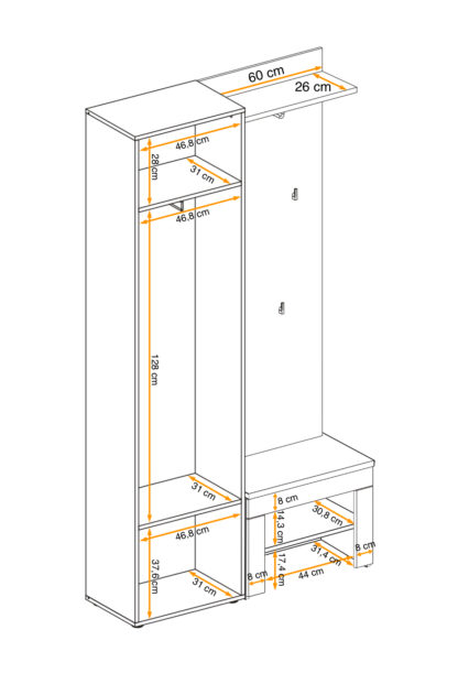 ASM Möbel Kleiderschrank Gustavo X – Bild 6
