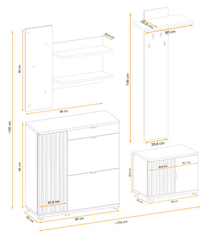 ASM Möbel Wandmodul Pedro I – Bild 18