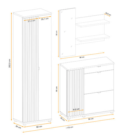 ASM Möbel Kleiderschrank Pedro III – Bild 15