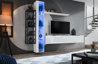 ASM Möbel Wohnwand mit Metallrahmen Switch Met VII