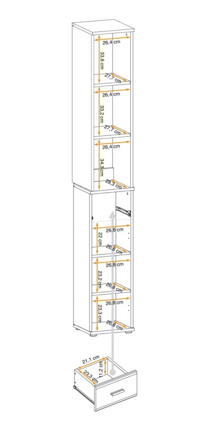ASM Möbel Eingangsbereich ARMARIO CABINET TYPE B+C – Bild 3
