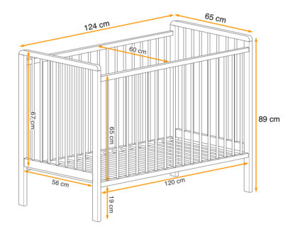 ASM Möbel Babybett Cypi II – Bild 4