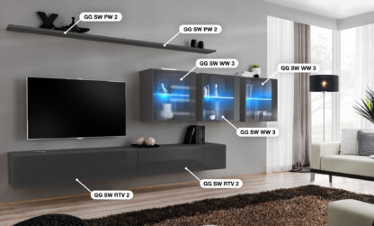 ASM Möbel Wohnwand Switch XVII – Bild 2