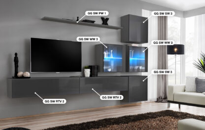ASM Möbel Wohnwand Switch XIX – Bild 2