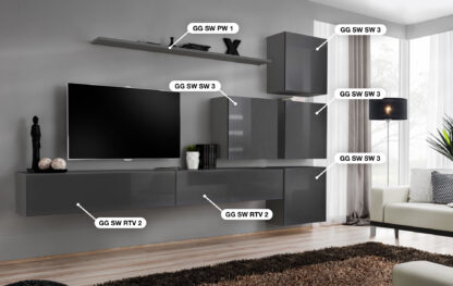 ASM Möbel Wohnwand Switch IX – Bild 2