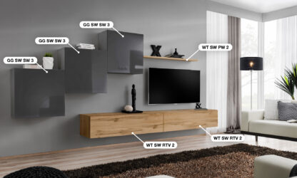 ASM Möbel Wohnwand Switch X – Bild 2