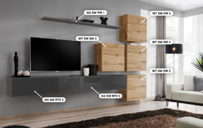 ASM Möbel Wohnwand Switch IX – Bild 2
