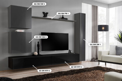 ASM Möbel Wohnwand Switch VIII – Bild 2