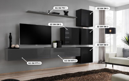 ASM Möbel Wohnwand Switch IX – Bild 2