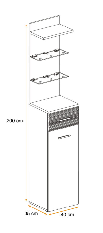 ASM Möbel Eingangsbereich GUSTAVO CABINET TYPE B, C – Bild 4