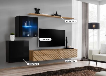 ASM Möbel Wohnwand Switch Lamel – Bild 2