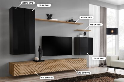 ASM Möbel Wohnwand Switch Lamel – Bild 2