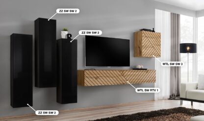 ASM Möbel Wohnwand Switch Lamel – Bild 2