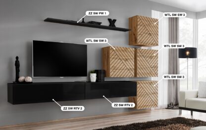 ASM Möbel Wohnwand Switch Lamel – Bild 2