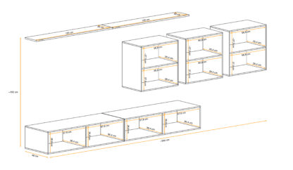 ASM Möbel Wohnwand Switch Lamel – Bild 15