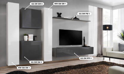 ASM Möbel Wohnwand Switch VI – Bild 2