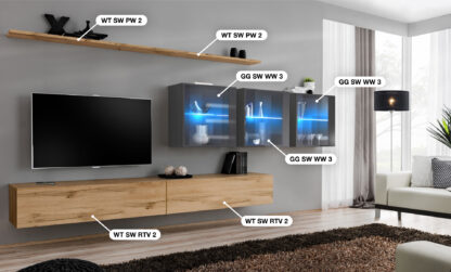 ASM Möbel Wohnwand Switch XVII – Bild 2