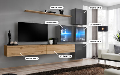 ASM Möbel Wohnwand Switch XIX – Bild 2