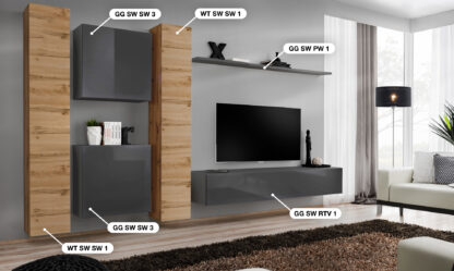 ASM Möbel Wohnwand Switch VI – Bild 2