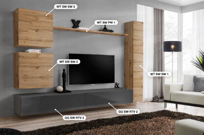 ASM Möbel Wohnwand Switch VIII – Bild 2