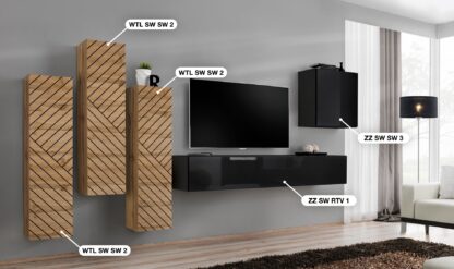 ASM Möbel Wohnwand Switch Lamel – Bild 2