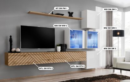 ASM Möbel Wohnwand Switch Lamel – Bild 2