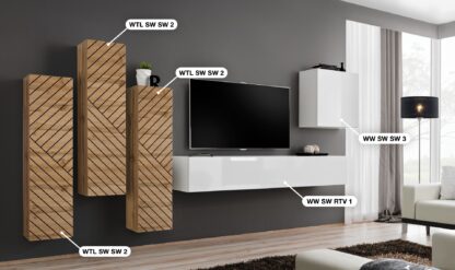 ASM Möbel Wohnwand Switch Lamel – Bild 2