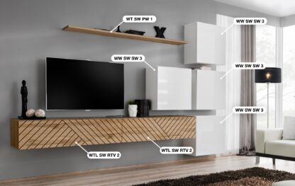 ASM Möbel Wohnwand Switch Lamel – Bild 2