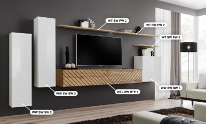 ASM Möbel Wohnwand Switch Lamel – Bild 2