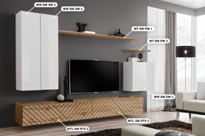 ASM Möbel Wohnwand Switch Lamel – Bild 2