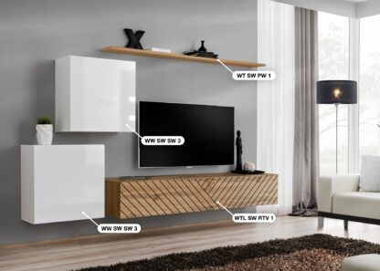 ASM Möbel Wohnwand Switch Lamel – Bild 2