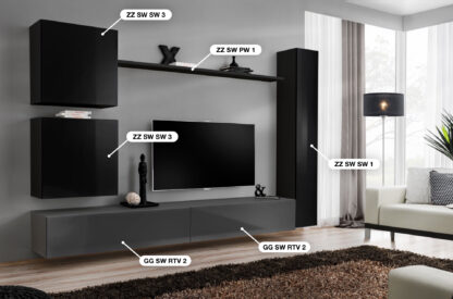 ASM Möbel Wohnwand Switch VIII – Bild 2