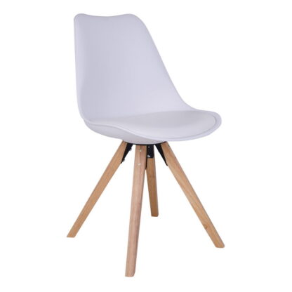 Bergen Dining Chair – Esszimmerstuhl, weiß, Naturbeine