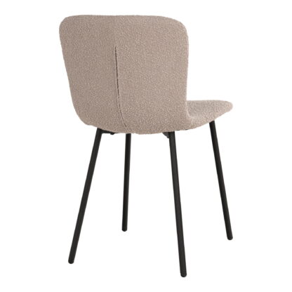 Halden Dining Chair - Esszimmerstuhl, Bouclé, Beige, schwarze Beine, HN1233 – Bild 4