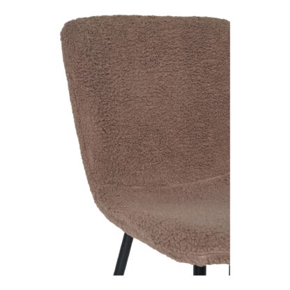 Halden Dining Chair - Esszimmerstuhl, Kunstfell, dunkelbraun, schwarze Beine, HN1092 – Bild 6