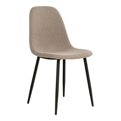 Stockholm Dining Chair – Esszimmerstuhl, Stein, schwarze Beine, HN1231