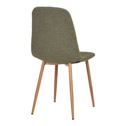 Stockholm Dining Chair - Esszimmerstuhl, Bouclé, dunkelgrün, holzähnliche Beine, HN1236 – Bild 4
