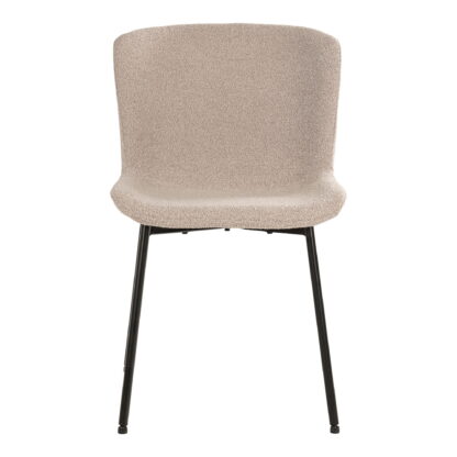 Maceda Dining Chair – Esszimmerstuhl, Bouclé, Beige, schwarze Beine, HN1239 – Bild 2