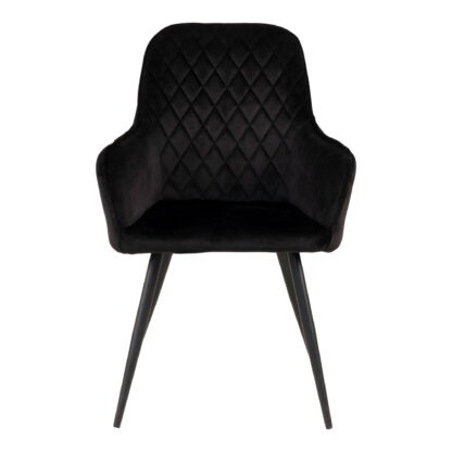 Harbo Dining Chair – Esszimmerstuhl, Samt, schwarz, schwarze Beine, HN1207 – Bild 2