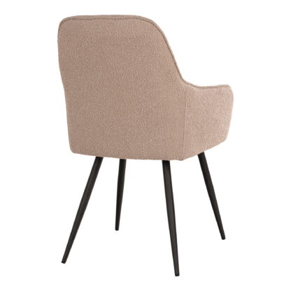 Harbo Esszimmerstuhl – Esszimmerstuhl, Bouclé, Beige, schwarze Beine, HN1233 – Bild 4