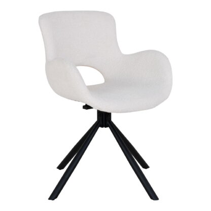 Amorim Dining Chair – Esszimmerstuhl, drehbar, Bouclé, gebrochenes Weiß, HN1273
