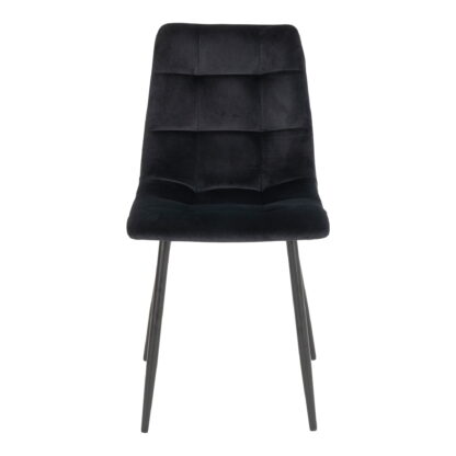 Middelfart Esszimmerstuhl – Esszimmerstuhl, Samt, schwarz, schwarze Beine, HN1207 – Bild 2