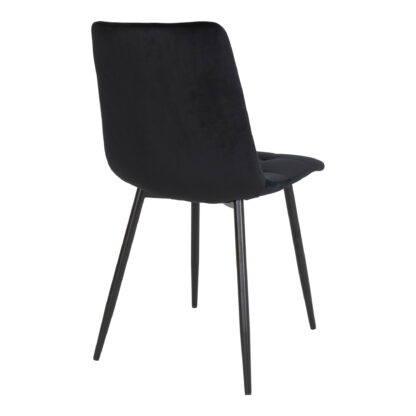 Middelfart Esszimmerstuhl – Esszimmerstuhl, Samt, schwarz, schwarze Beine, HN1207 – Bild 4