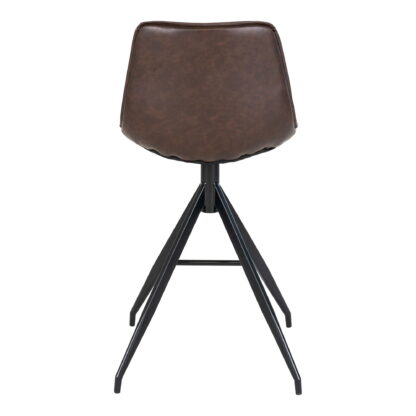 Monaco Counter Chair – Counter Chair, PU-Leder, braun, schwarze Beine, HN1227 – Bild 4